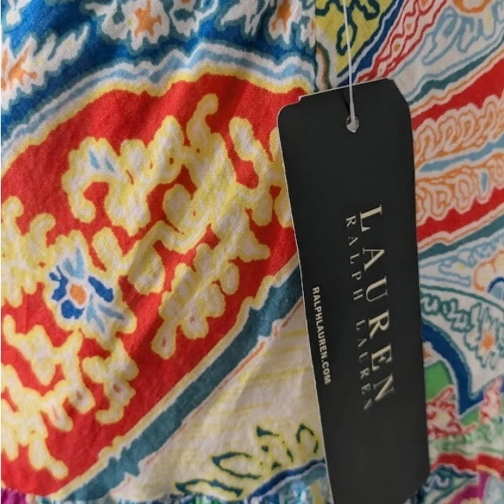Ralph Lauren Paisley Patchwork Maxi Skirt in Green, Blue, Orange, Pink & Cream